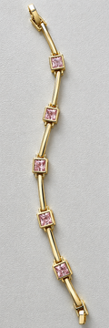 Pink Crystal Station Bracelet – Closing Sale