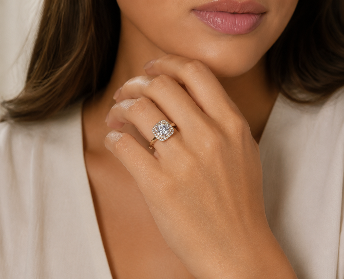 The Double Halo Legacy Ring — Size 7
