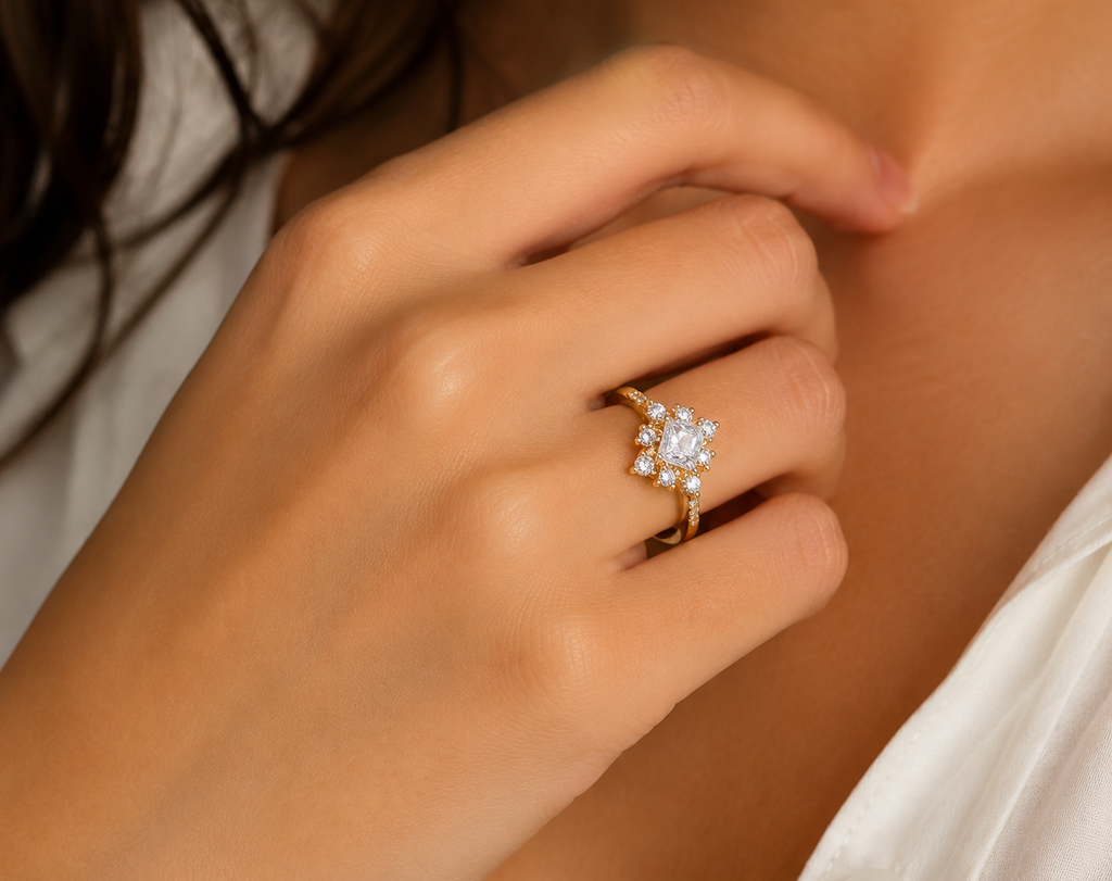 Snowflake Halo CEO Ring Size 7