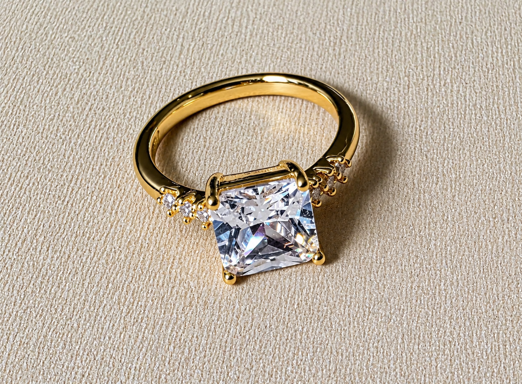 Radiant Cushion-Cut Solitaire Ring Size 7