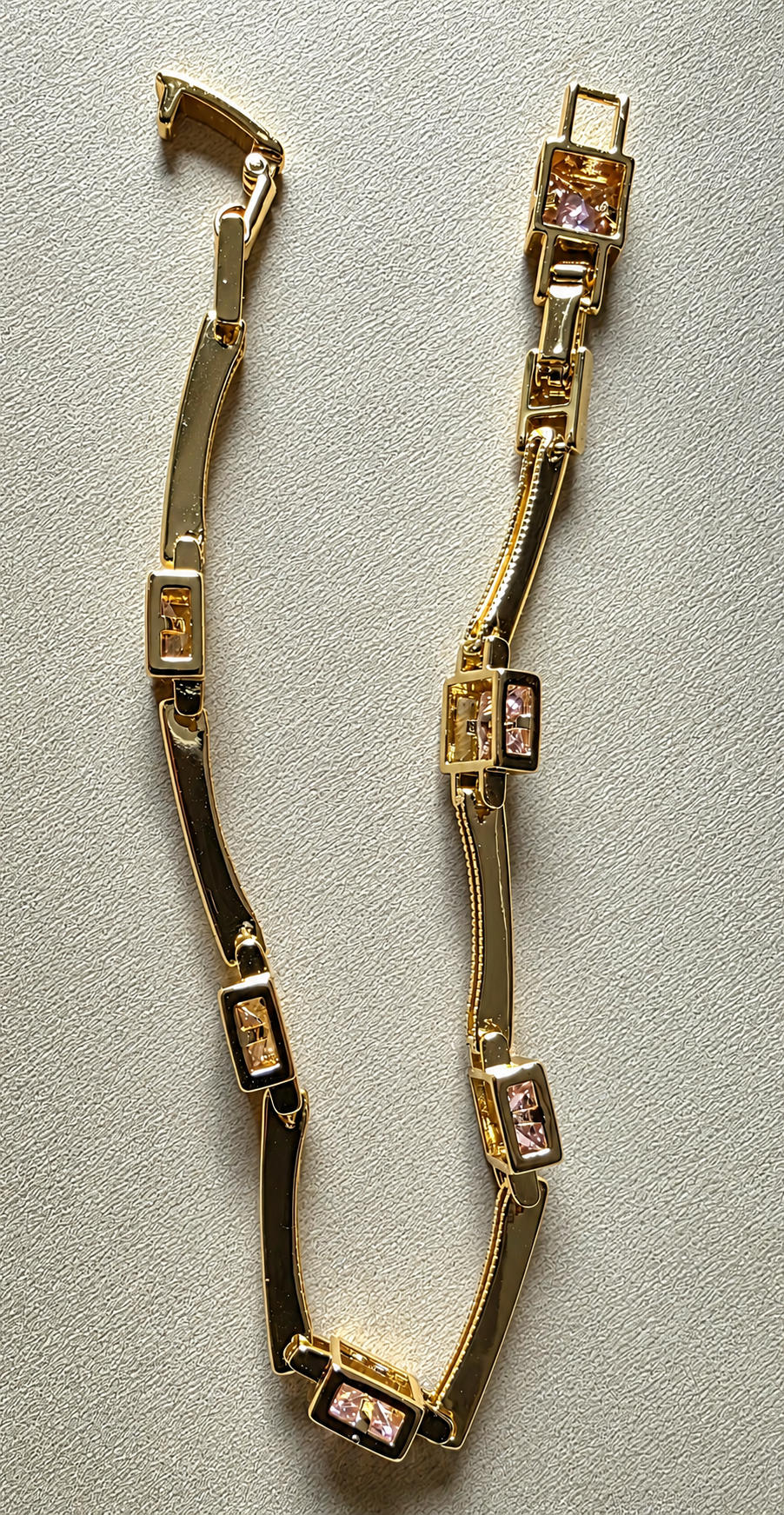 Pink Crystal Station Bracelet – Closing Sale