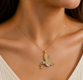 Hummingbird Pendant / Nature Inspired Statement Jewelry 1.35"- 14K Gold-Filled