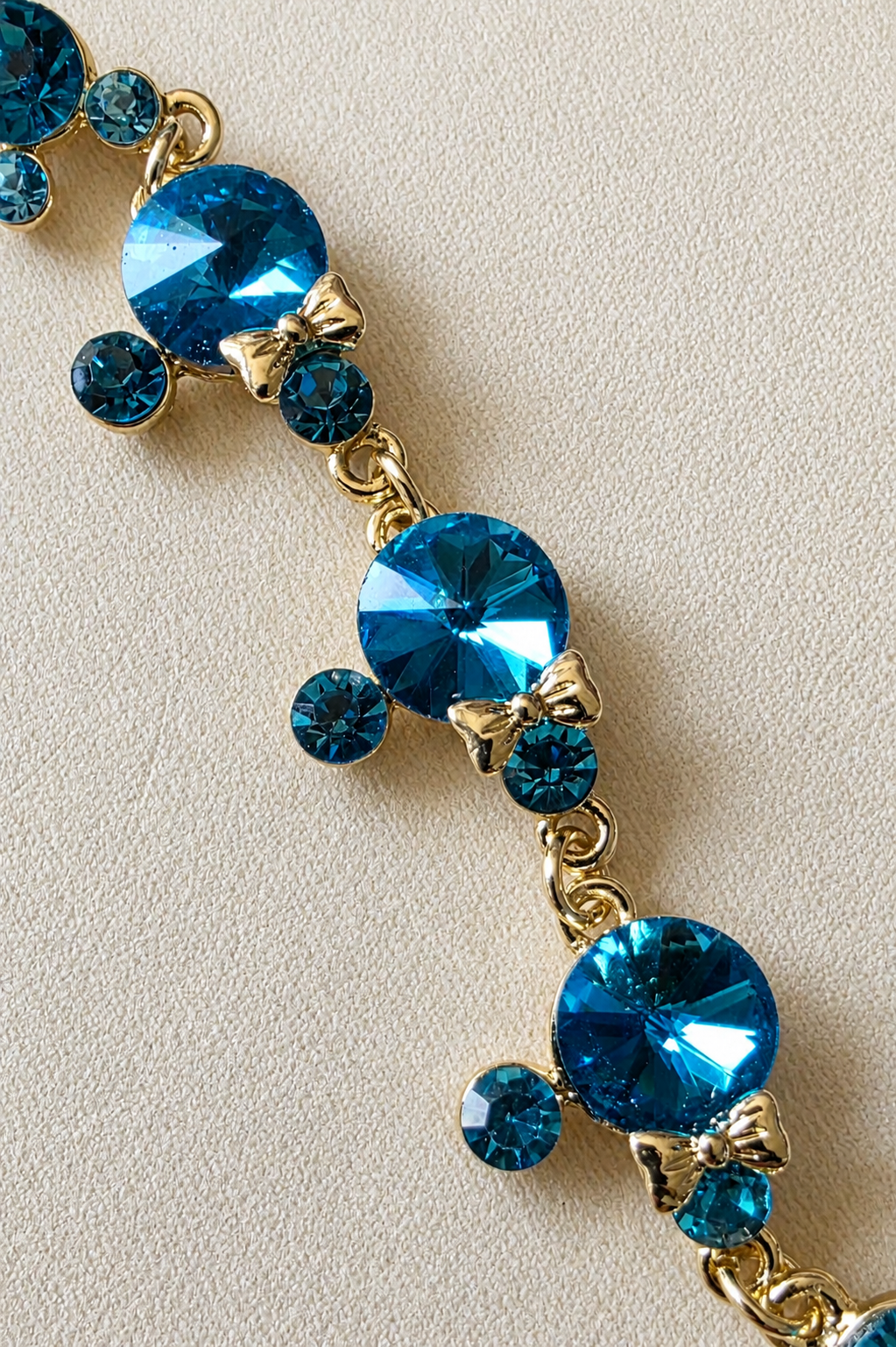 Blue Crystal Floral Bracelet