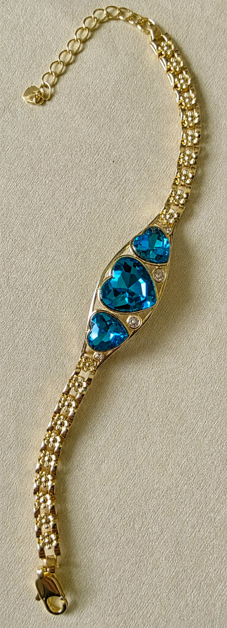 Triple Heart Crystal Bracelet