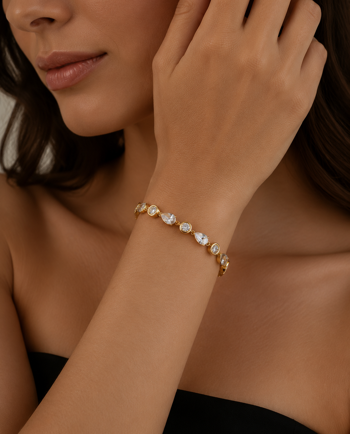 The Eternal Teardrop Tennis Bracelet 7"