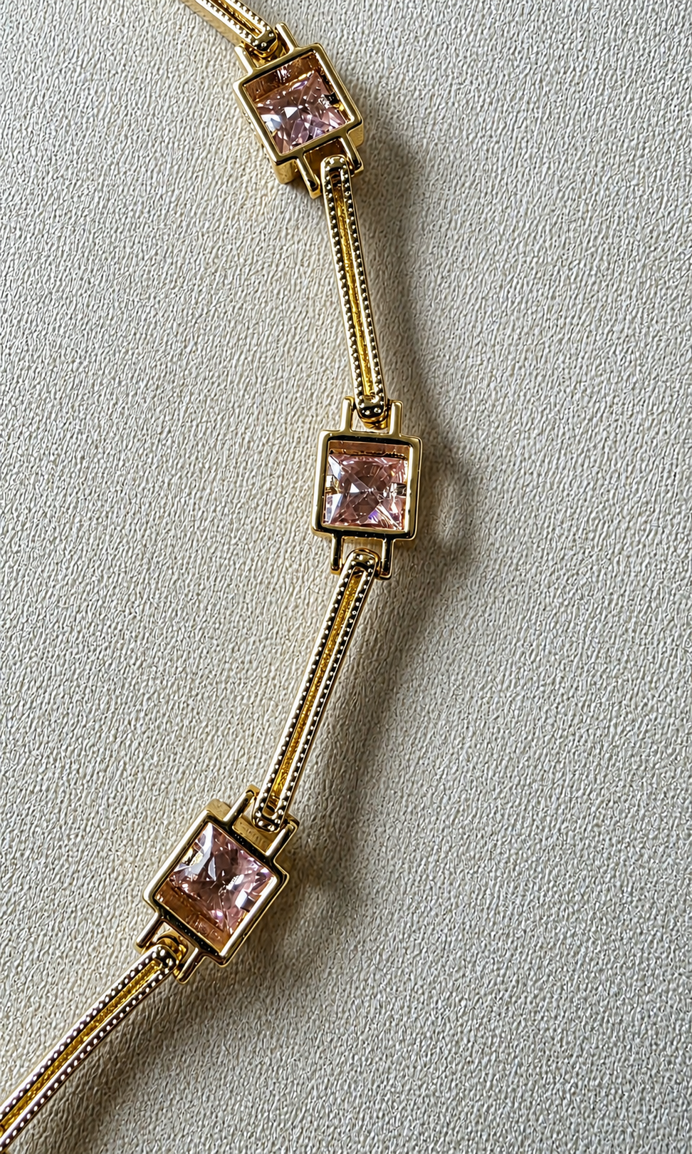 Pink Crystal Station Bracelet – Closing Sale