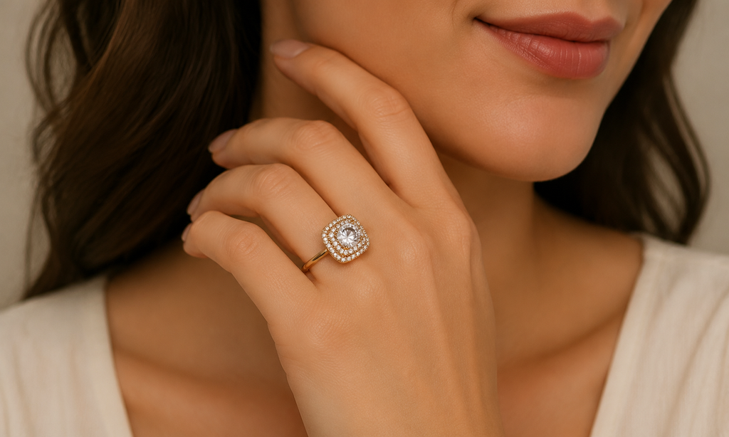 The Double Halo Legacy Ring — Size 8