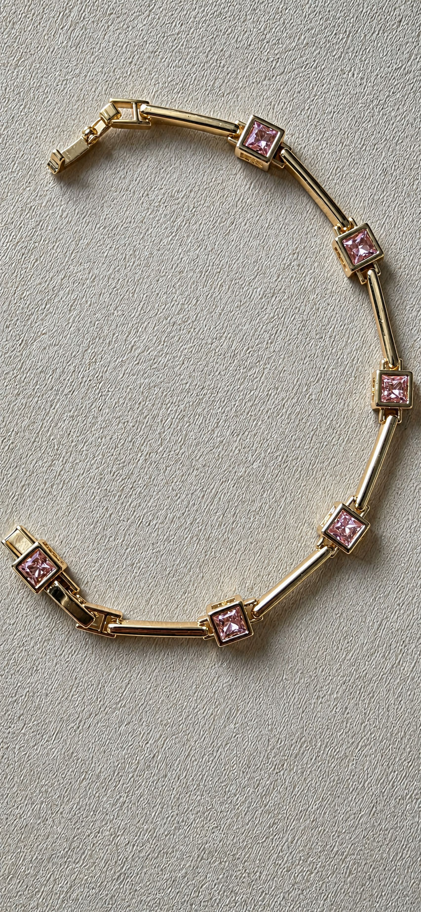 Pink Crystal Station Bracelet – Closing Sale