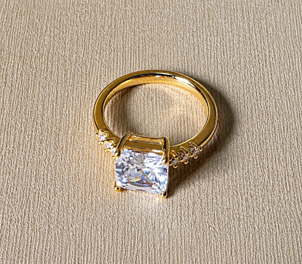 Radiant Cushion-Cut Solitaire Ring Size 7