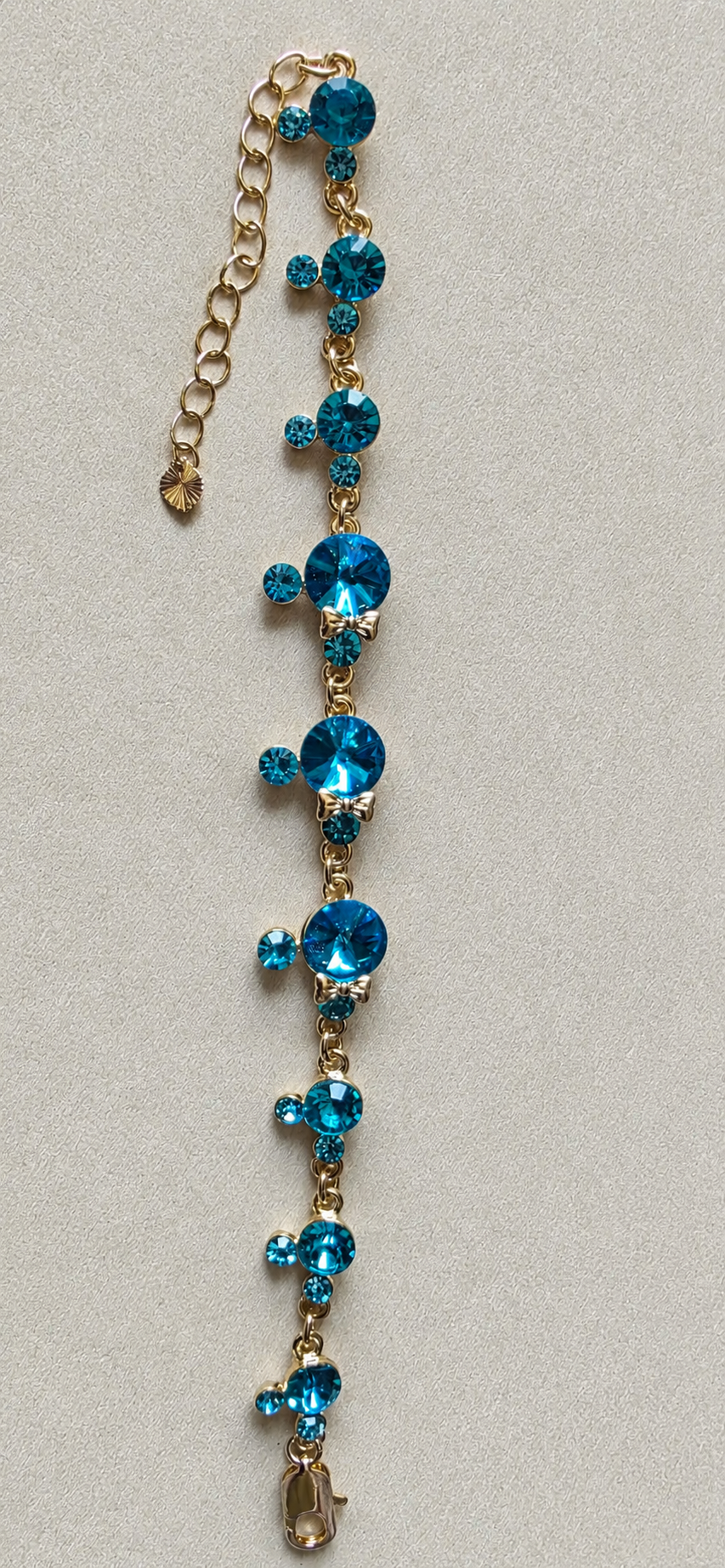 Blue Crystal Floral Bracelet