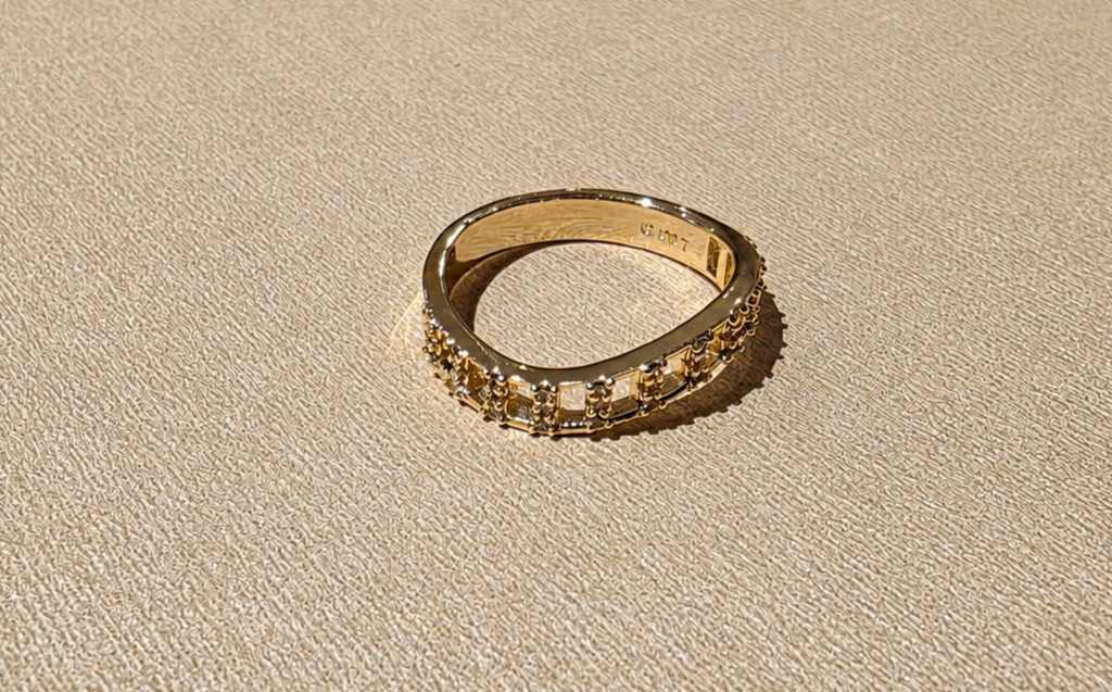 Golden Cage Band Ring Size 7