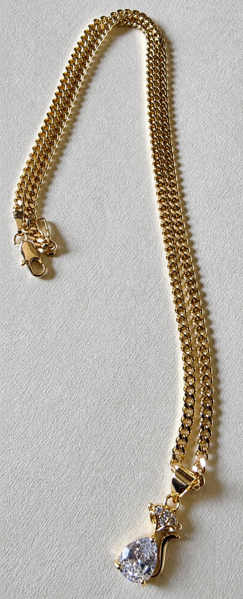 Layered Crystal Pendant Necklace Set