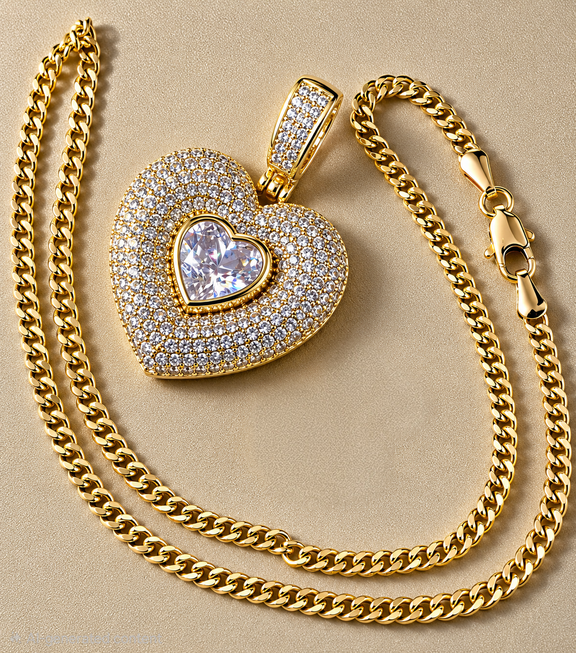 Heartbreaker Chain + Heart Pendant Necklace